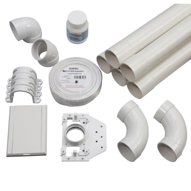 1 point ducted vacuum pipe installation kit